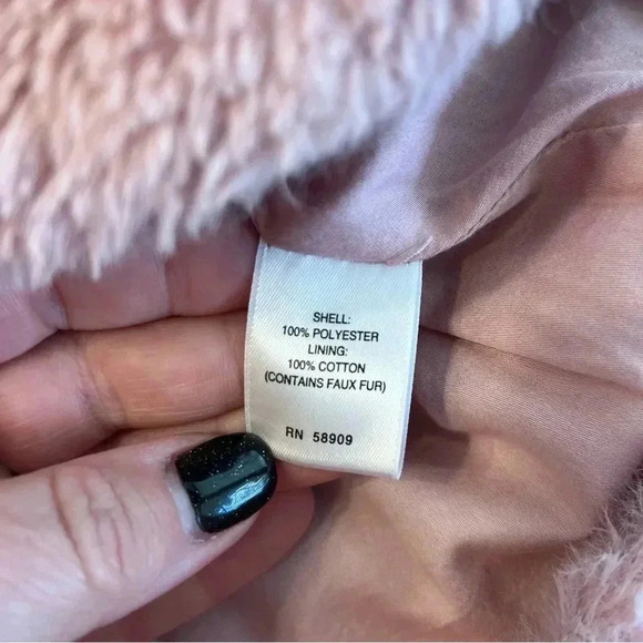 Edgehill Collection Girls pink fur coat size 2/3 - Picture 6 of 7